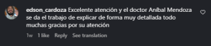 Testimonio destacado en Instagram sobre medicina cannábica